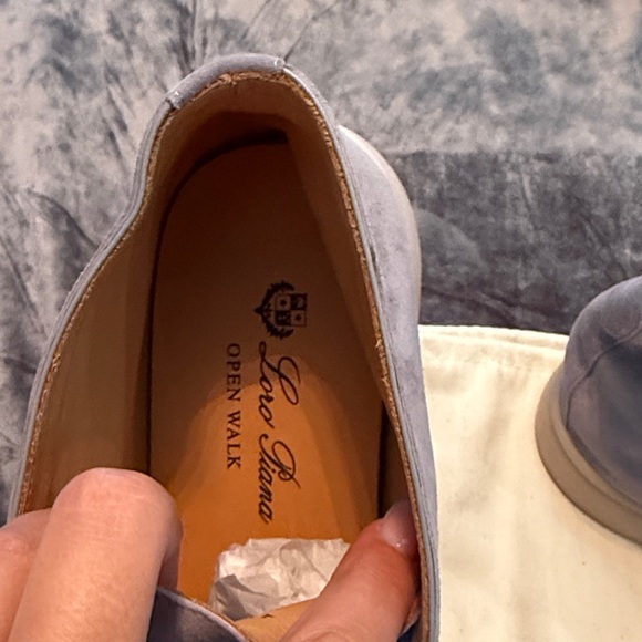 Women's Gray Suede Loafers - Picture 3 of 4